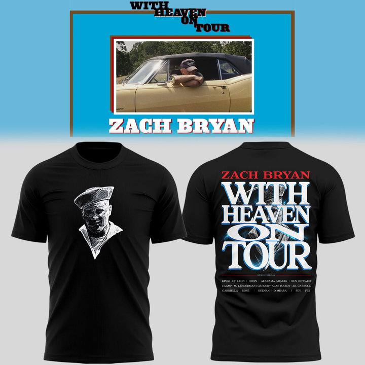 Zach Bryan With Heaven On Tour T-Shirt