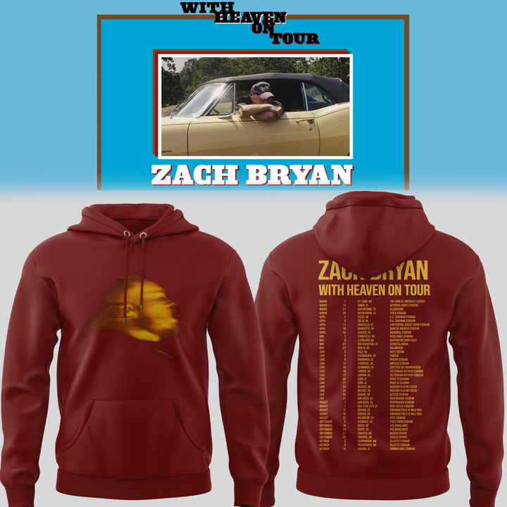 Zach Bryan - With Heaven On Tour 2026 Hoodie