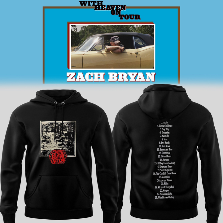 Zach Bryan - With Heaven On Tour 2026 Hoodie