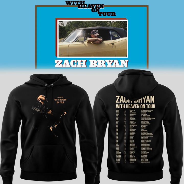 Zach Bryan - With Heaven On Tour 2026 Hoodie