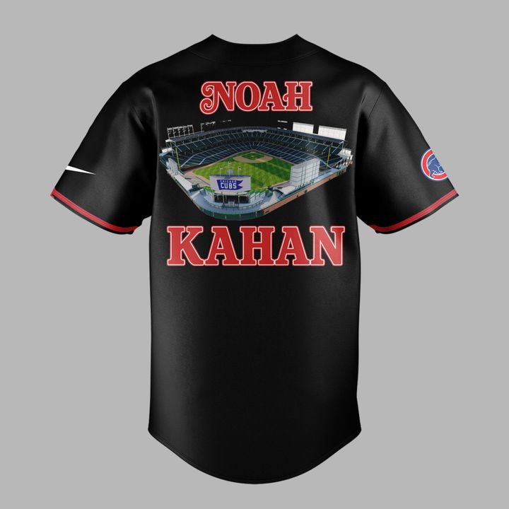04.04. New Black Jersey Noah Kahan x Chicago Cubs - The Great Divide Tour 2026 Baseball Jersey