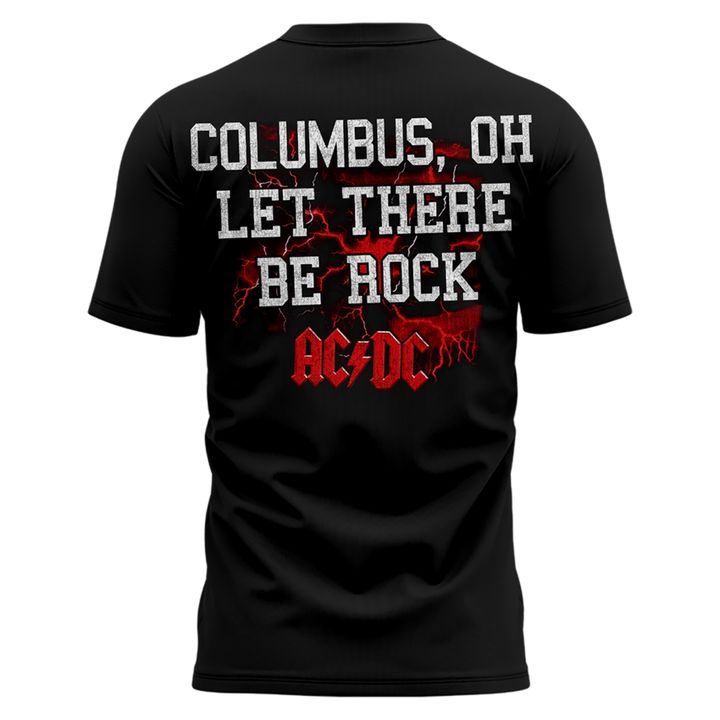 2. AC/DC x Ohio State Buckeyes Football - Power Up Tour 2026 Black T-Shirt