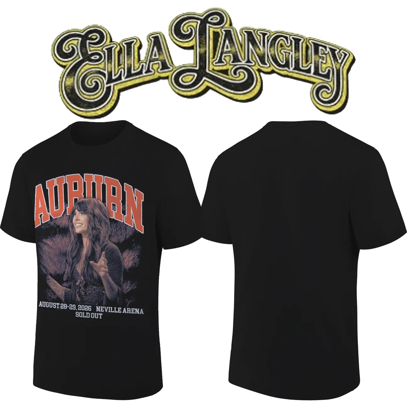 Auburn Tigers x Ella Langley – The Dandelion Tour 2026 Neville Arena Shirt
