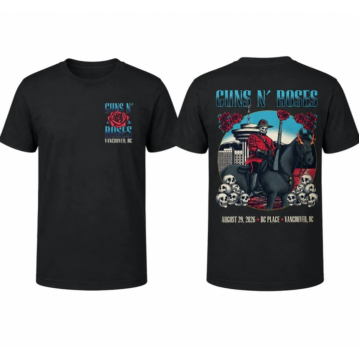 Guns N' Roses BC Place Vancouver 2026 Tour T-Shirt_001
