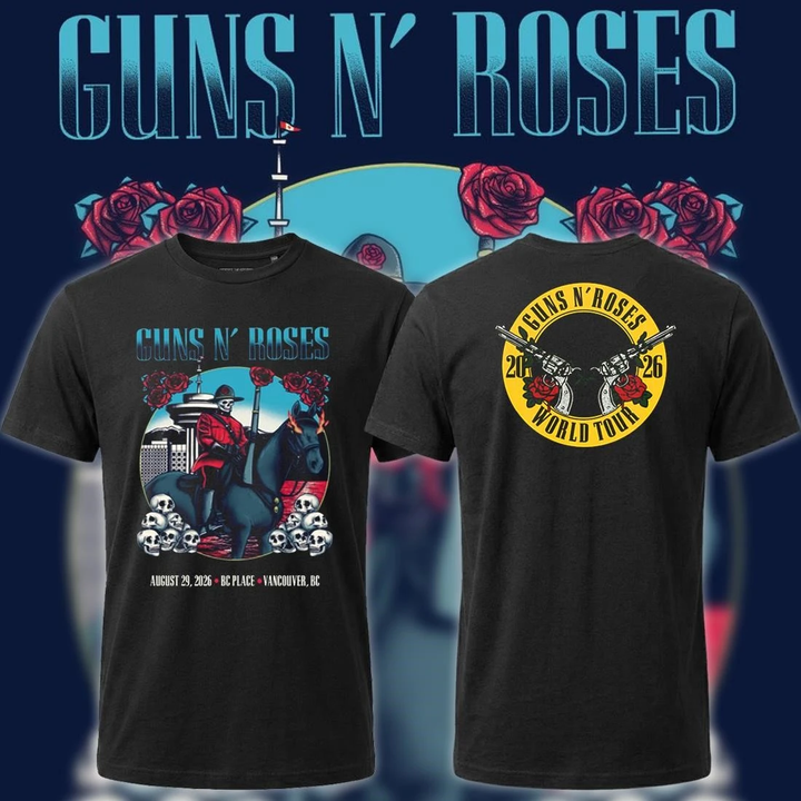 Guns N' Roses BC Place Vancouver 2026 Tour T-Shirt_005