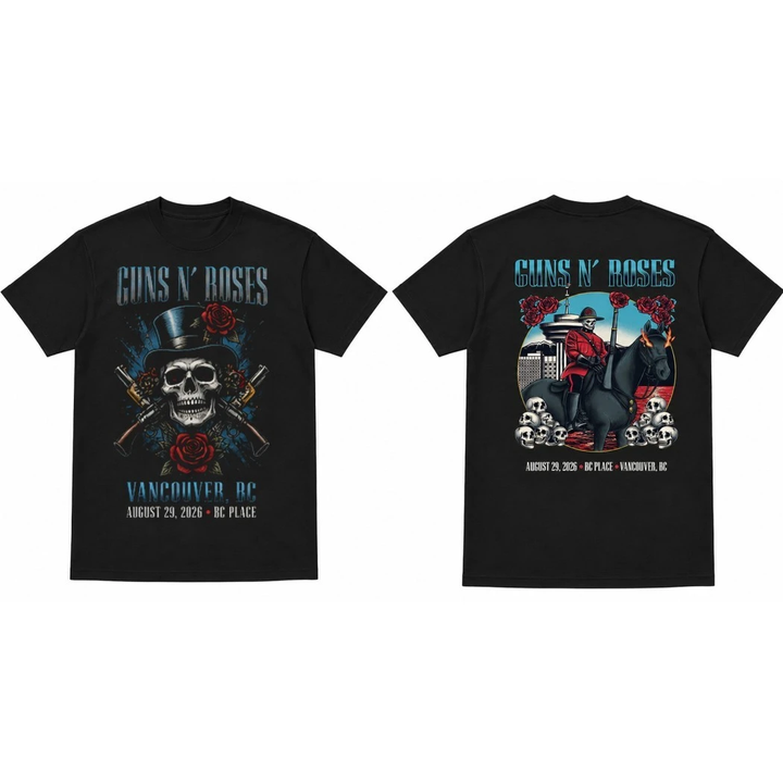 Guns N' Roses BC Place Vancouver 2026 Tour T-Shirt_008