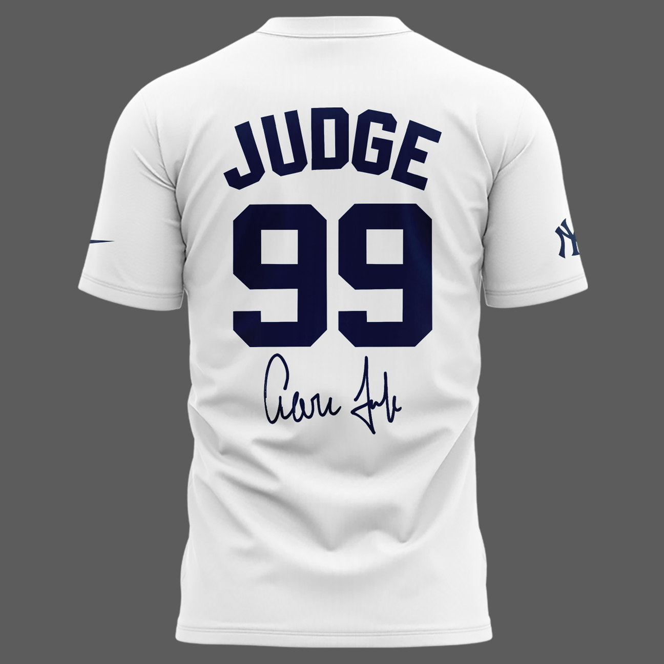 Special New Aaron Judge #99 White Tshirt - Welcome Back
