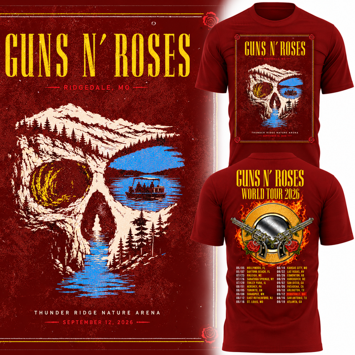 Guns N’ Roses Ridgedale MO 2026 Tour Limited Edition T-Shirt_rd