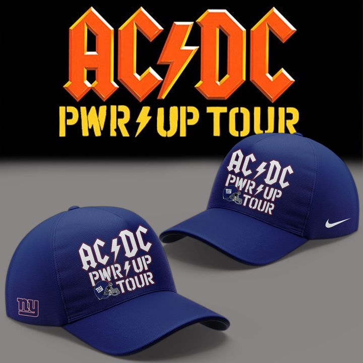 Blue Shirt AC/DC x New York Giants - POWER UP TOUR 2026 T-Shirt