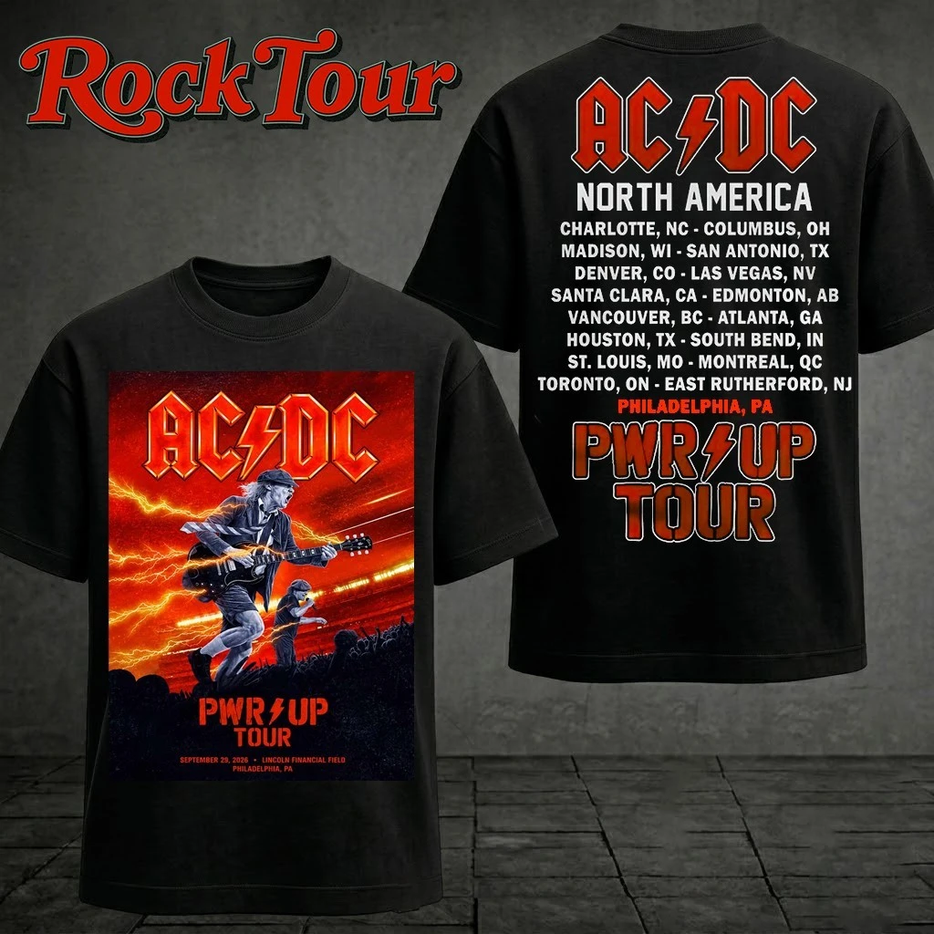 AC/DC Power Up Tour Philadelphia 2026 Limited Edition T-Shirt