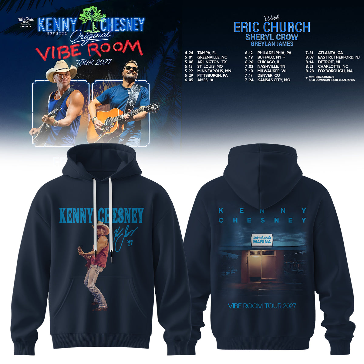 KENNY CHESNEY VIBE ROOM TOUR HOODIE