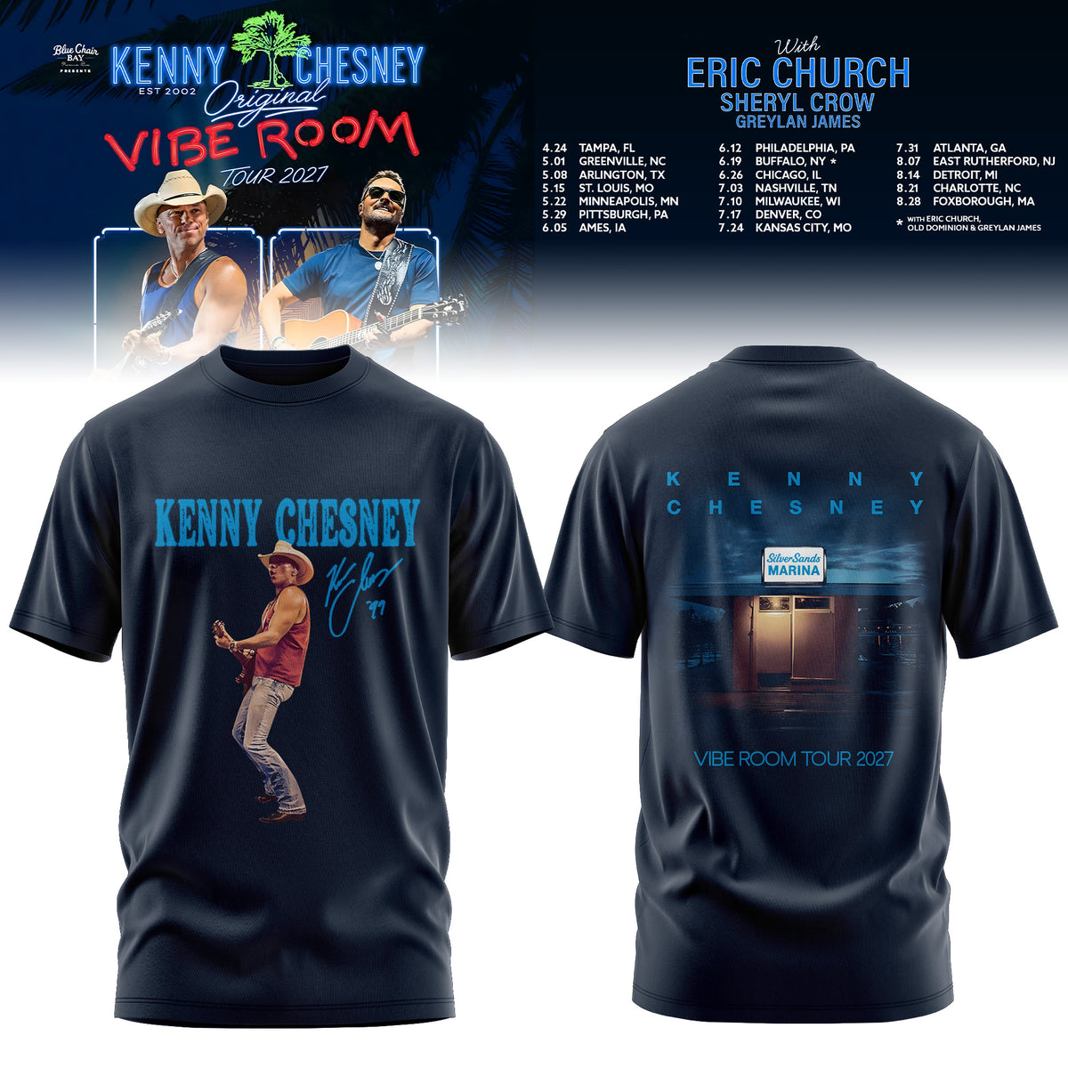 KENNY CHESNEY VIBE ROOM TOUR TEE