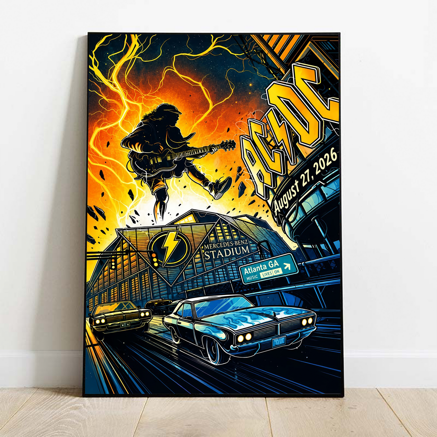 New Hoodie AC/DC - Exclusive Atlanta Event - Power Up Tour 2026 Poster