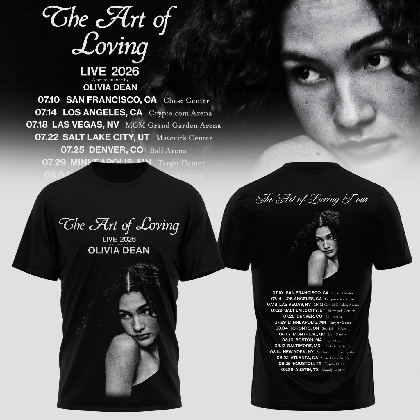 OLIVIA DEAN “THE ART OF LOVING” TSHIRT COLLECTION IS HERE