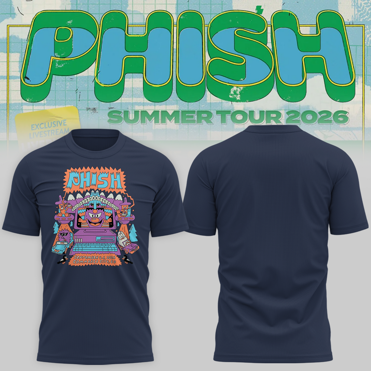 Phish Commerce City CO 2026 Event Tee On Sept 4 5 6 2026 T-shirt