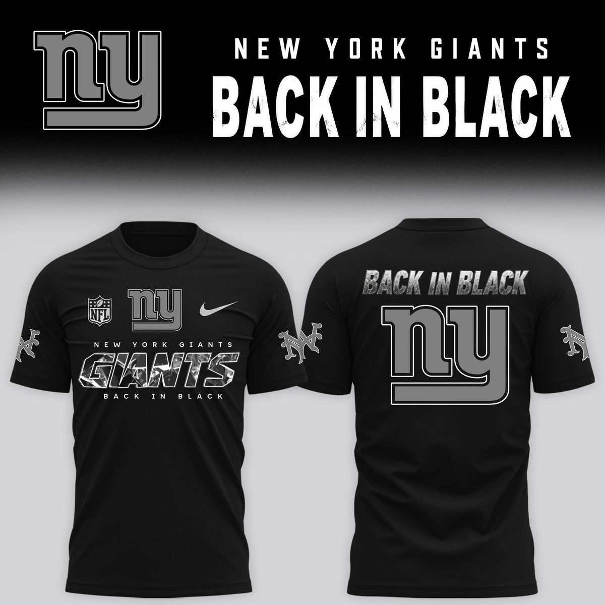 2026 NY Giants - Back In Black Limited Edition Tshirt