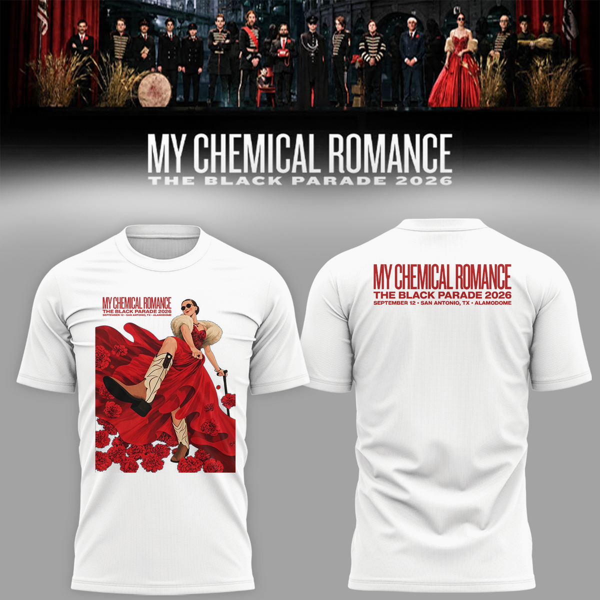My Chemical Romance The Black Parade 2026 San Antonio Texas Alamodome September 12 T shirt