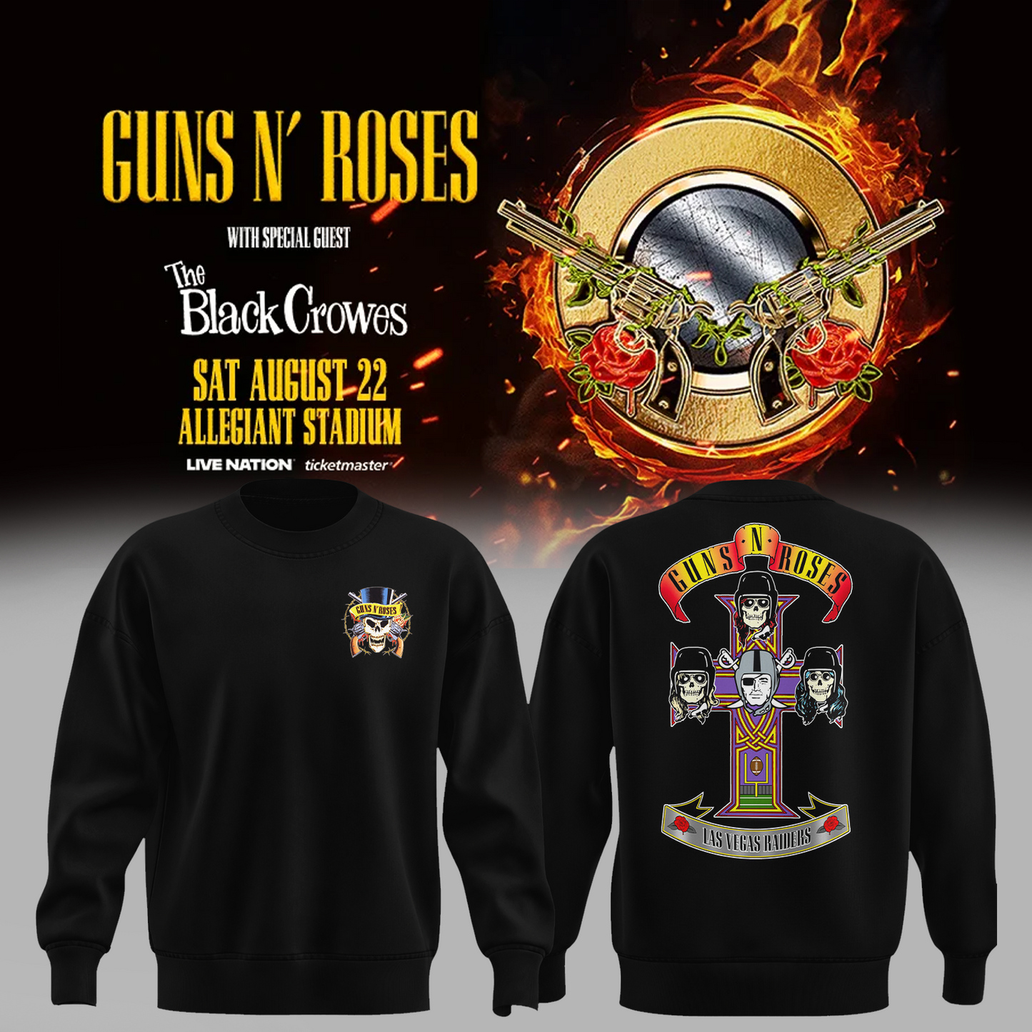 Limited Edition Guns N’ Roses Tour 2026 Sweatshirt