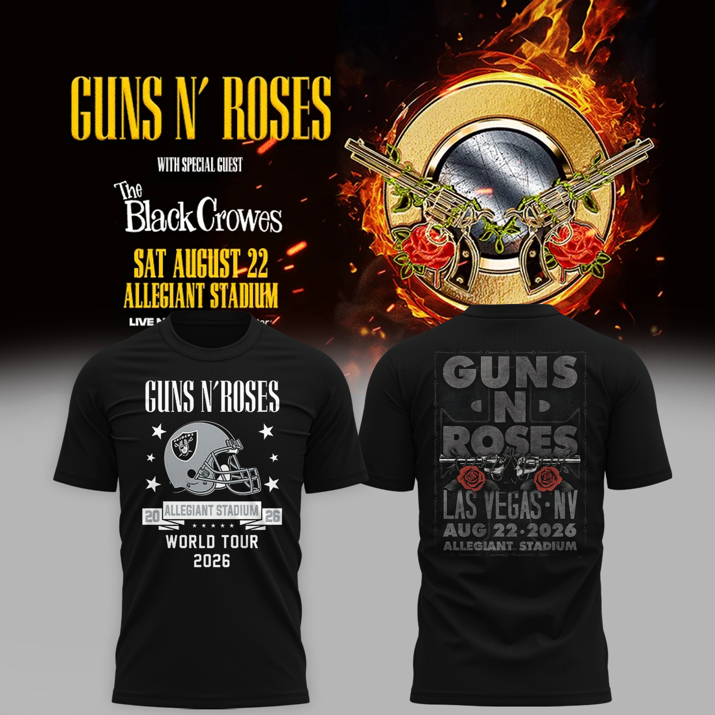 Limited Edition Guns N’ Roses Tour 2026 TShirt