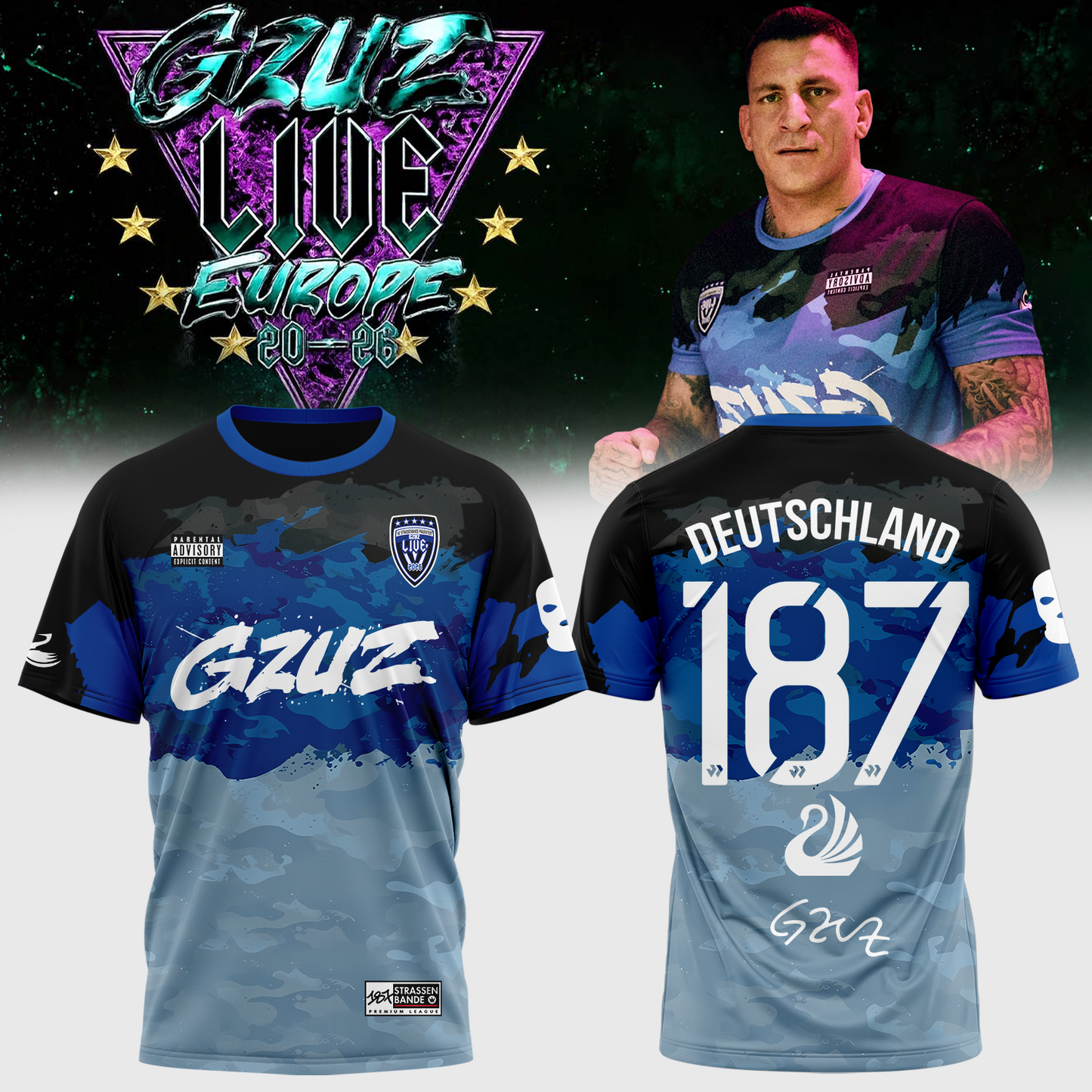 ,,,.GZUZ “LIVE EUROPE TOUR 2026” Signed – Shirt (Custom Name & Number )