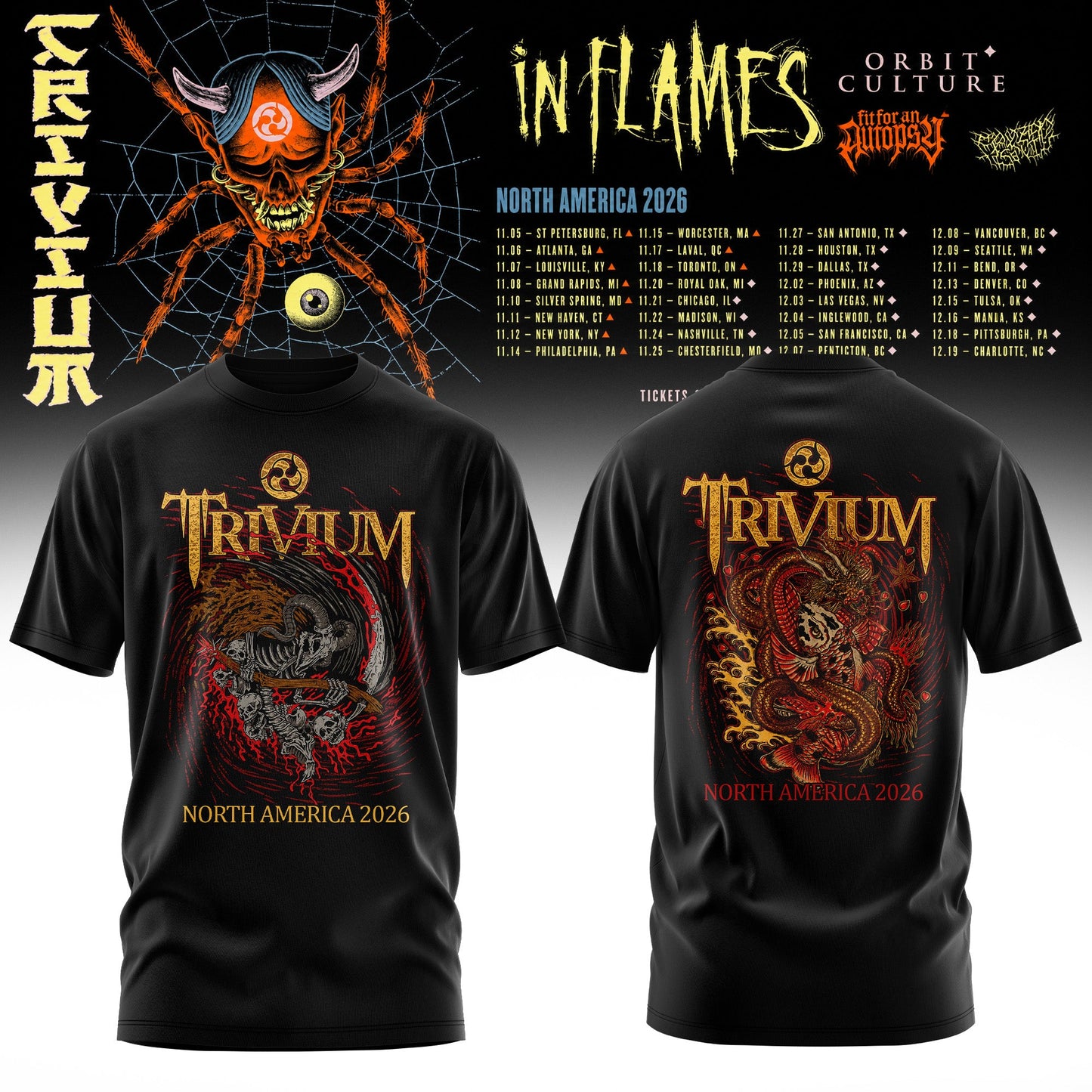 TRIVIUM – NORTH AMERICA TOUR 2026 COLLECTION TEE