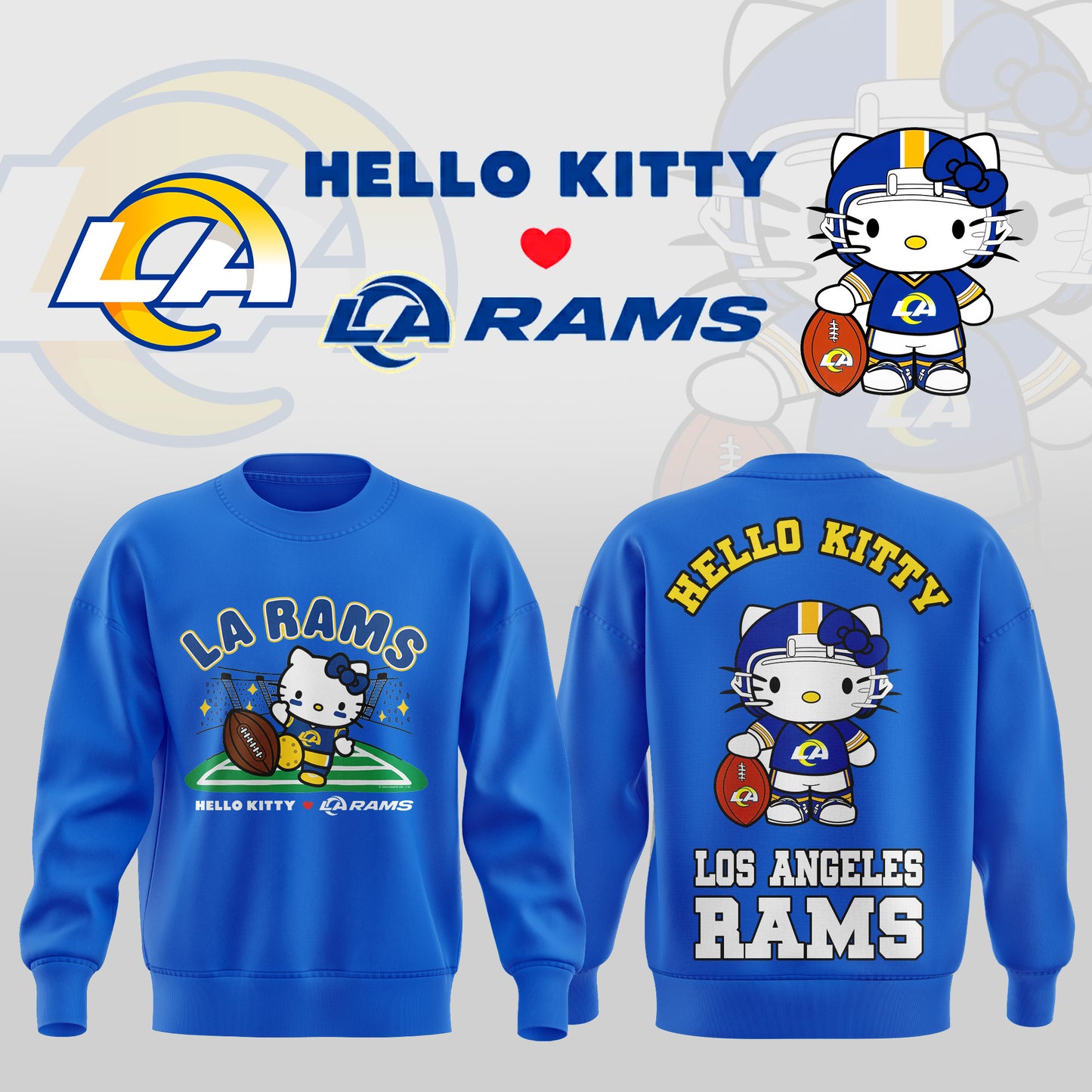 Hello Kitty ❤️ LA Rams – Cute Meets Game Day Style