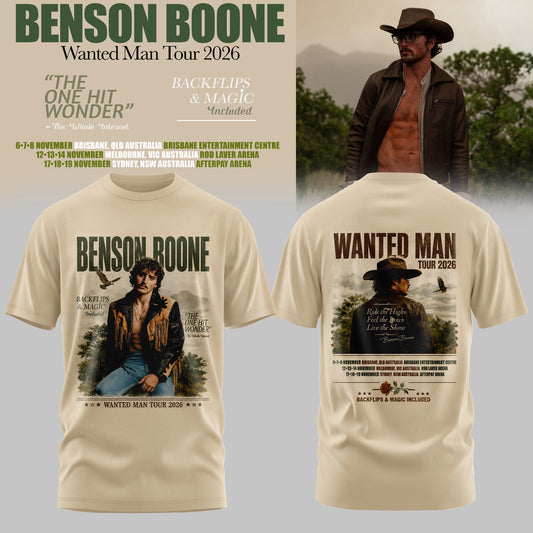 BENSON BOONE – WANTED MAN TOUR 2026 TEE