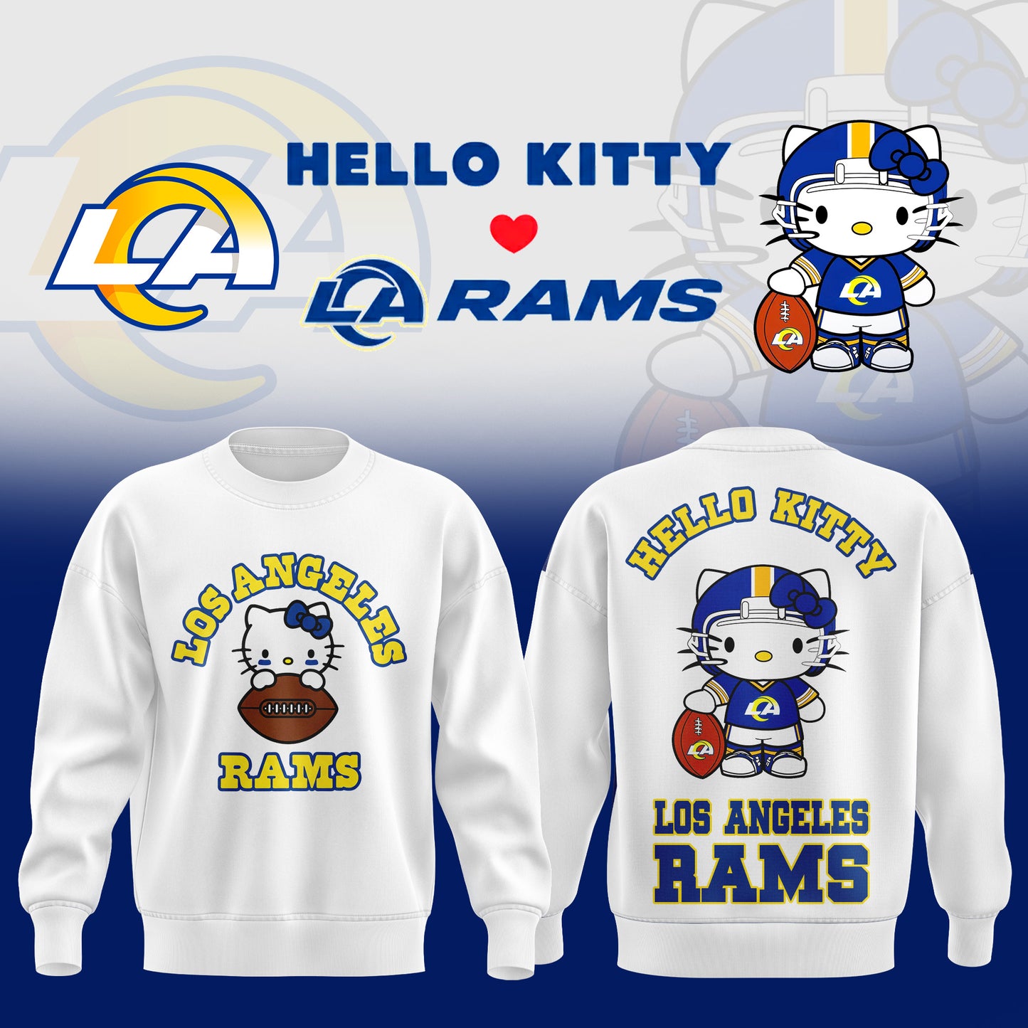 Hello Kitty ❤️ LA Rams – Cute Meets Game Day Style