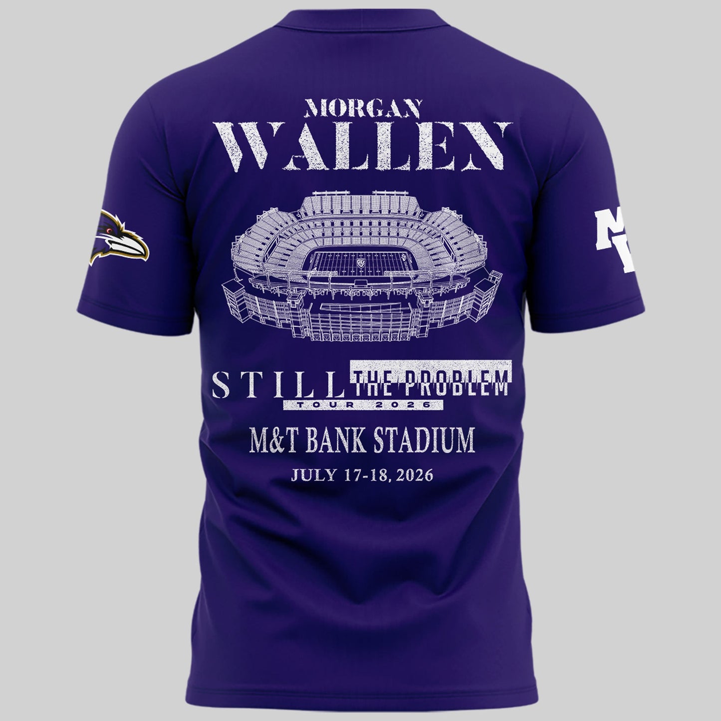 1.Special New Edition Baltimore Ravens x Morgan Wallen Tshirt 2026