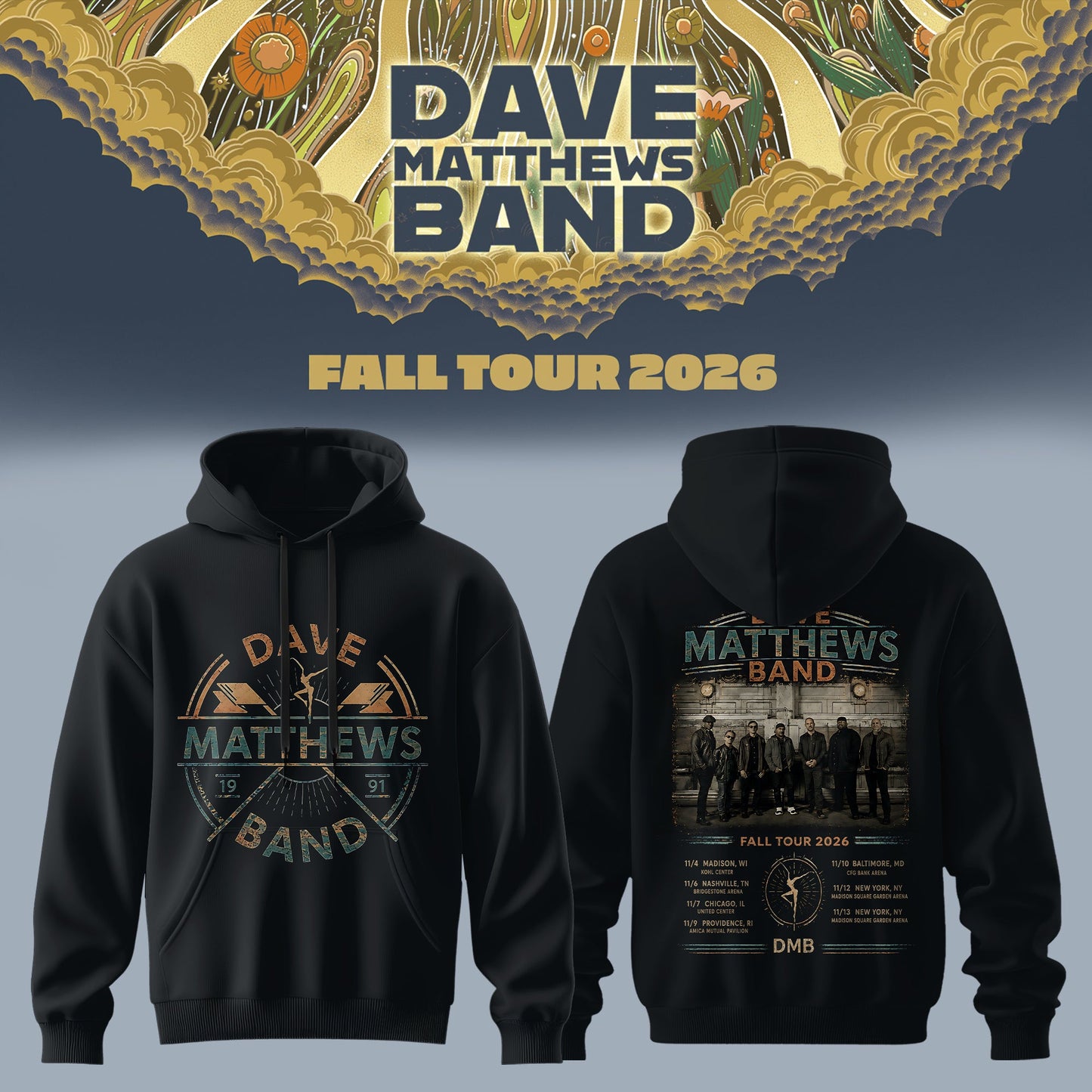 DAVE MATTHEWS BAND — FALL TOUR 2026 COLLECTION HOODIE