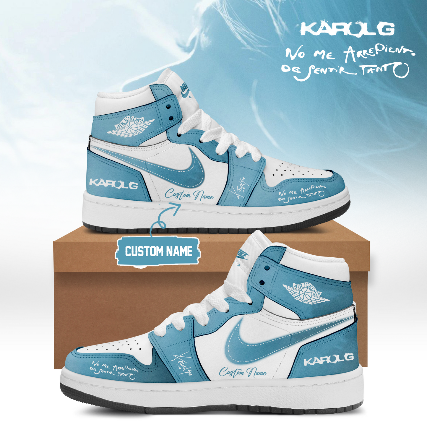.KaRol G Album “NO ME ARREPIENTO DE SENTIR TANTO” 🩵 – Shoes