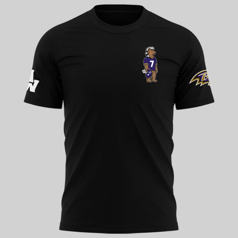 1.Special New Edition Baltimore Ravens x Morgan Wallen Black Tshirt 2026