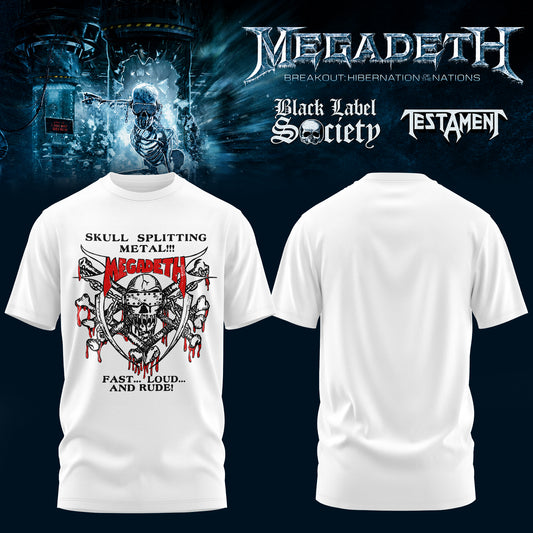 Megadeth Breakout: Hibernation of Nations Europe Tour 2026 Tshirt