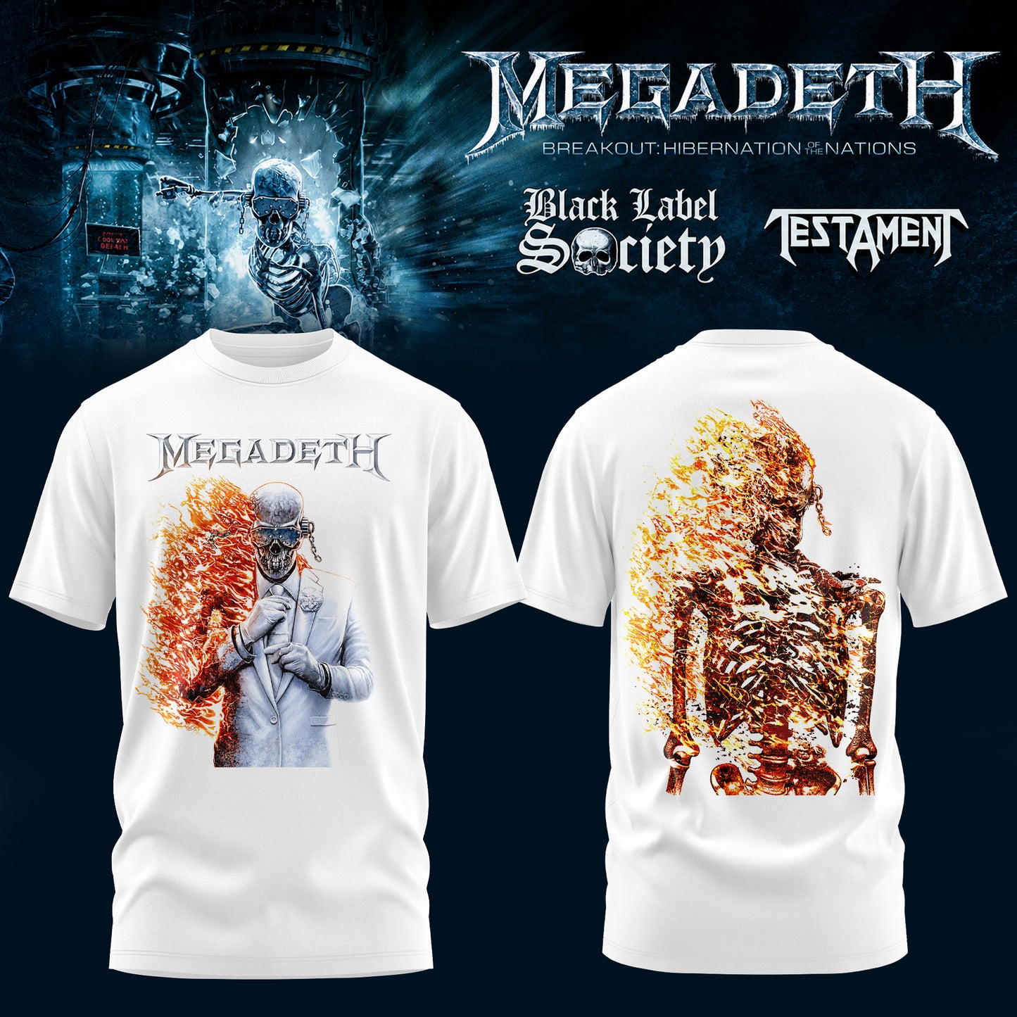 Megadeth Breakout: Hibernation of Nations Europe Tour 2026 Tshirt