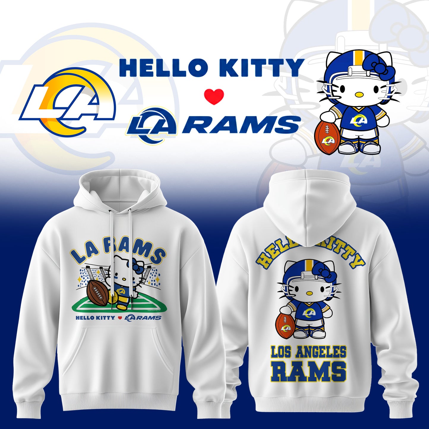 Hello Kitty ❤️ LA Rams – Cute Meets Game Day Style