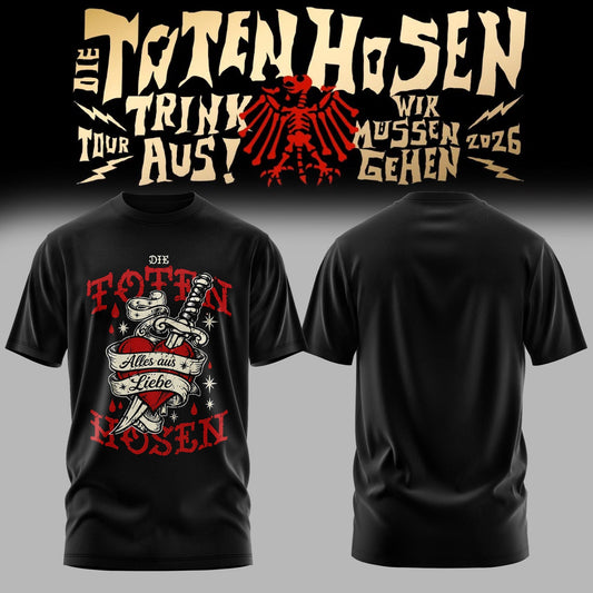 Die Toten Hosen: Trink Aus! Wir Müssen Gehen – Tour 2026 Limitiertes T-Shirt