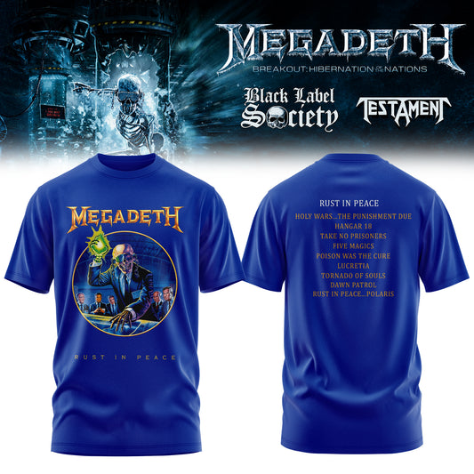 Megadeth Breakout: Hibernation of Nations Europe Tour 2026 Tshirt
