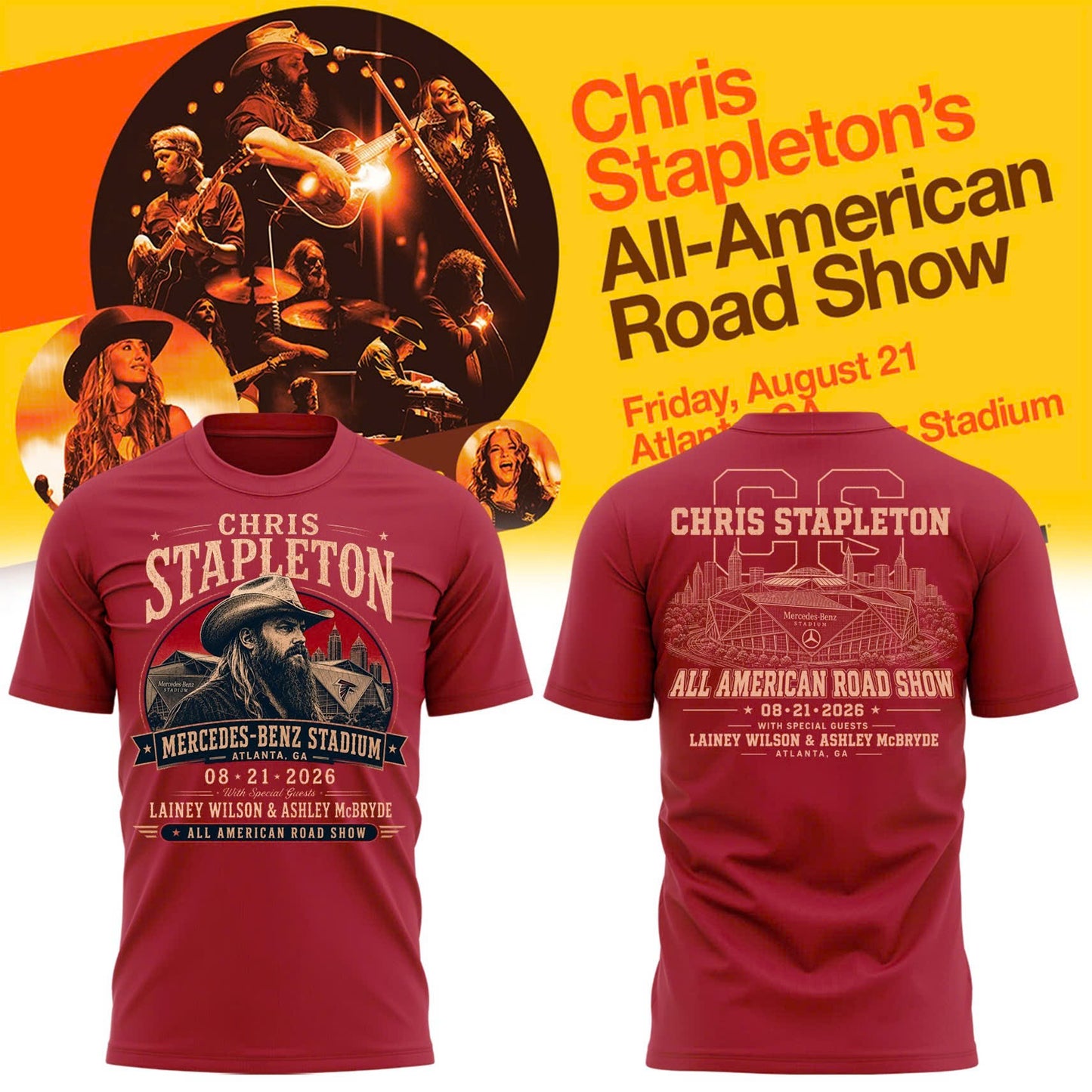 Limited Edition Chris Stapleton “All-American Road Show” Tshirt