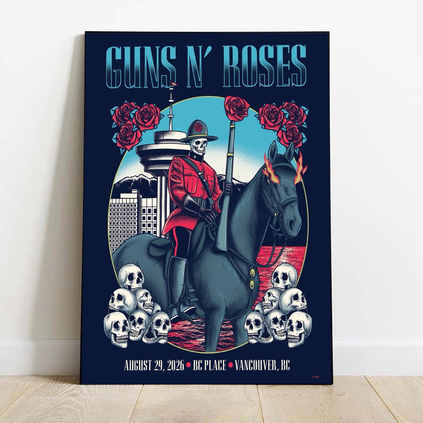 Guns N' Roses BC Place Vancouver 2026 Tour Poster