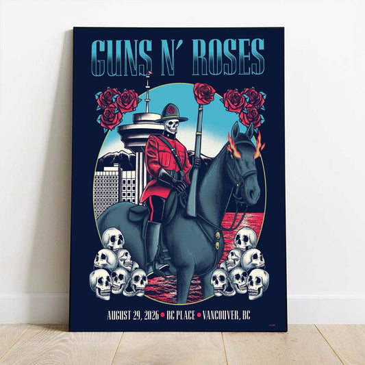 Guns N' Roses BC Place Vancouver 2026 Tour Poster