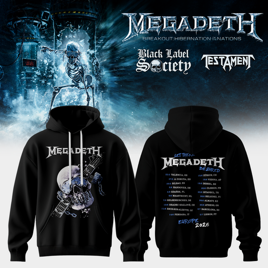 Megadeth Breakout: Hibernation of Nations Europe Tour 2026 Hoodie