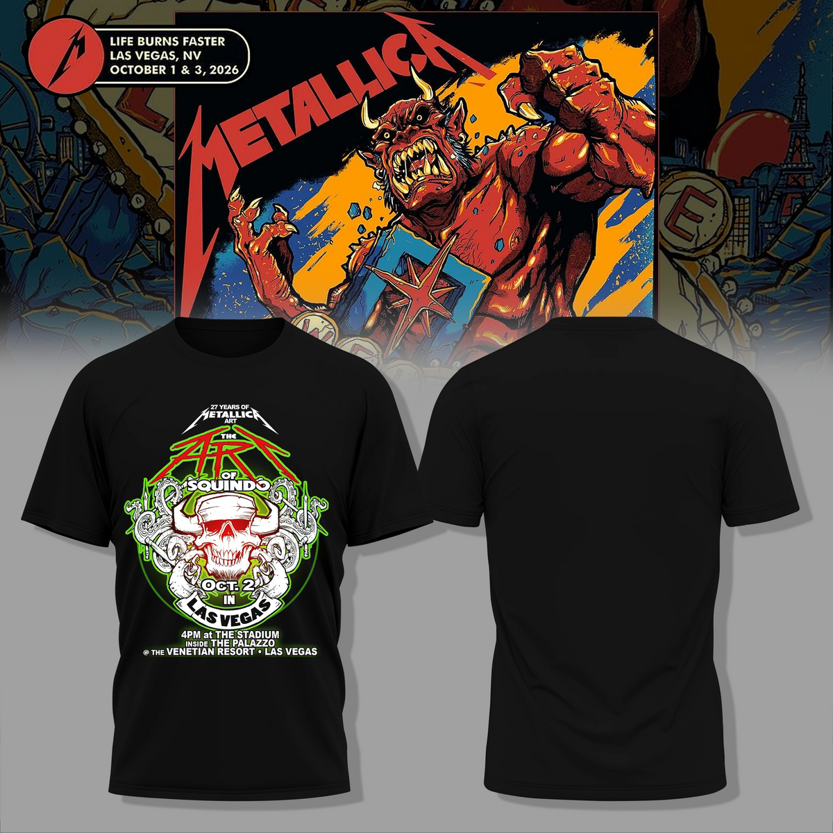 Life Burns Faster, Las Vegas - M72 World Tour T-shirt
