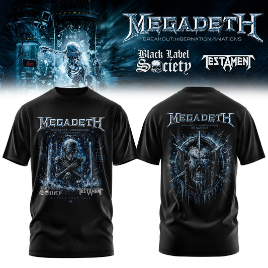 Megadeth Breakout: Hibernation of Nations Europe Tour 2026 Tshirt
