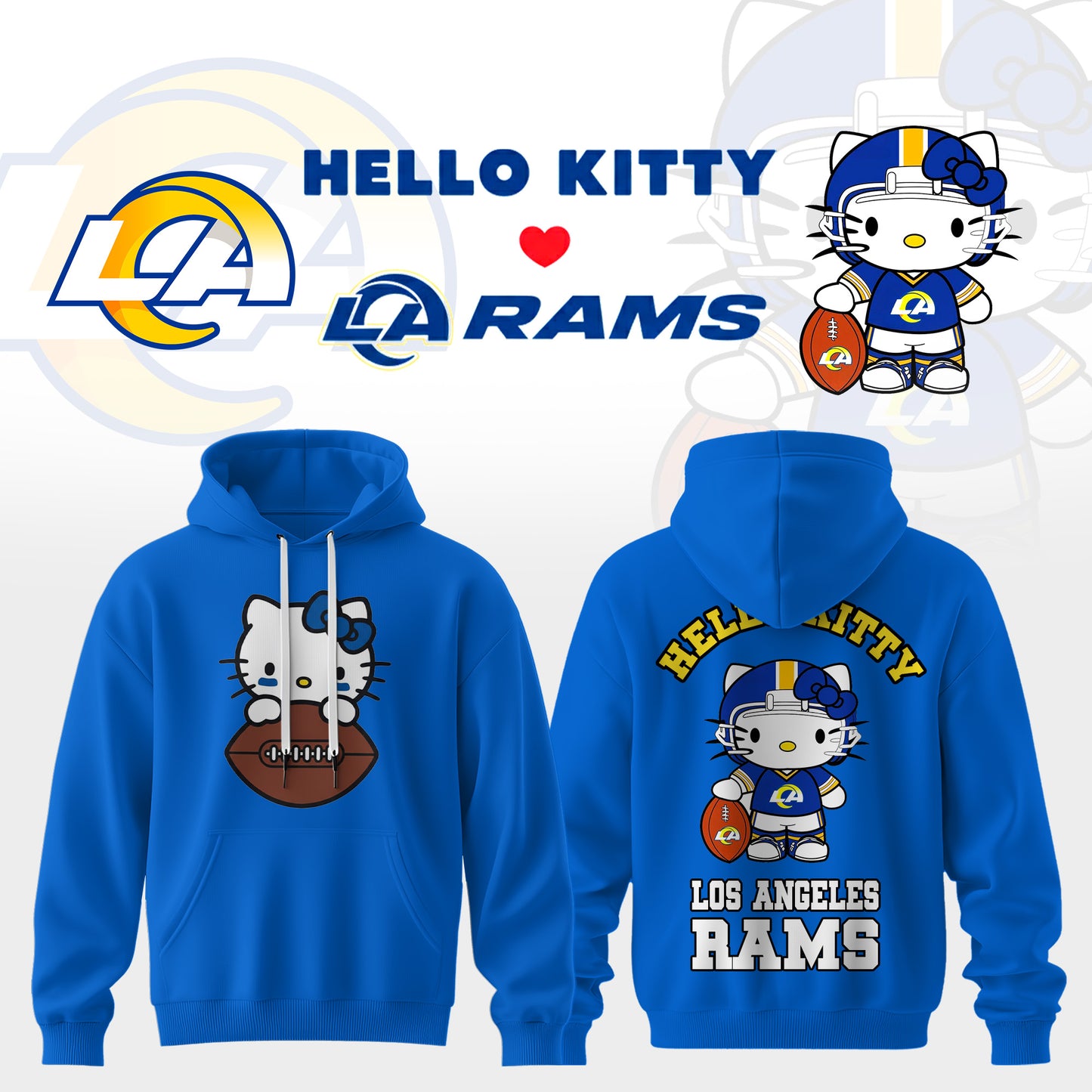 Hello Kitty ❤️ LA Rams – Cute Meets Game Day Style