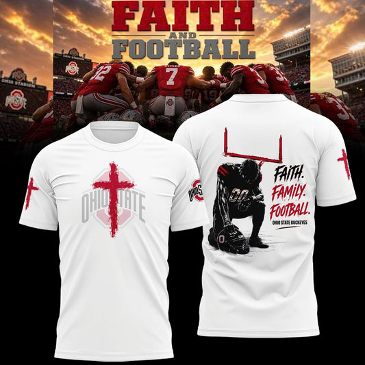 Limited Edition Ohio State Buckeyes FAITH FAMILY FOOTBALL 2026 Shirt