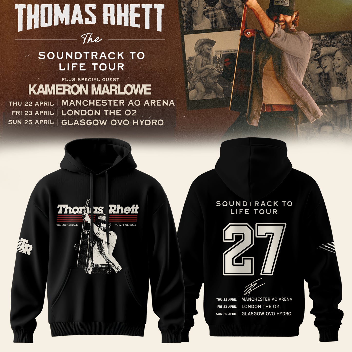 TR – The Soundtrack To Life UK Tour 2027 Hoodie Edition