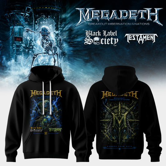 Megadeth Breakout: Hibernation of Nations Europe Tour 2026 Hoodie