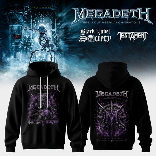 Megadeth Breakout: Hibernation of Nations Europe Tour 2026 Hoodie