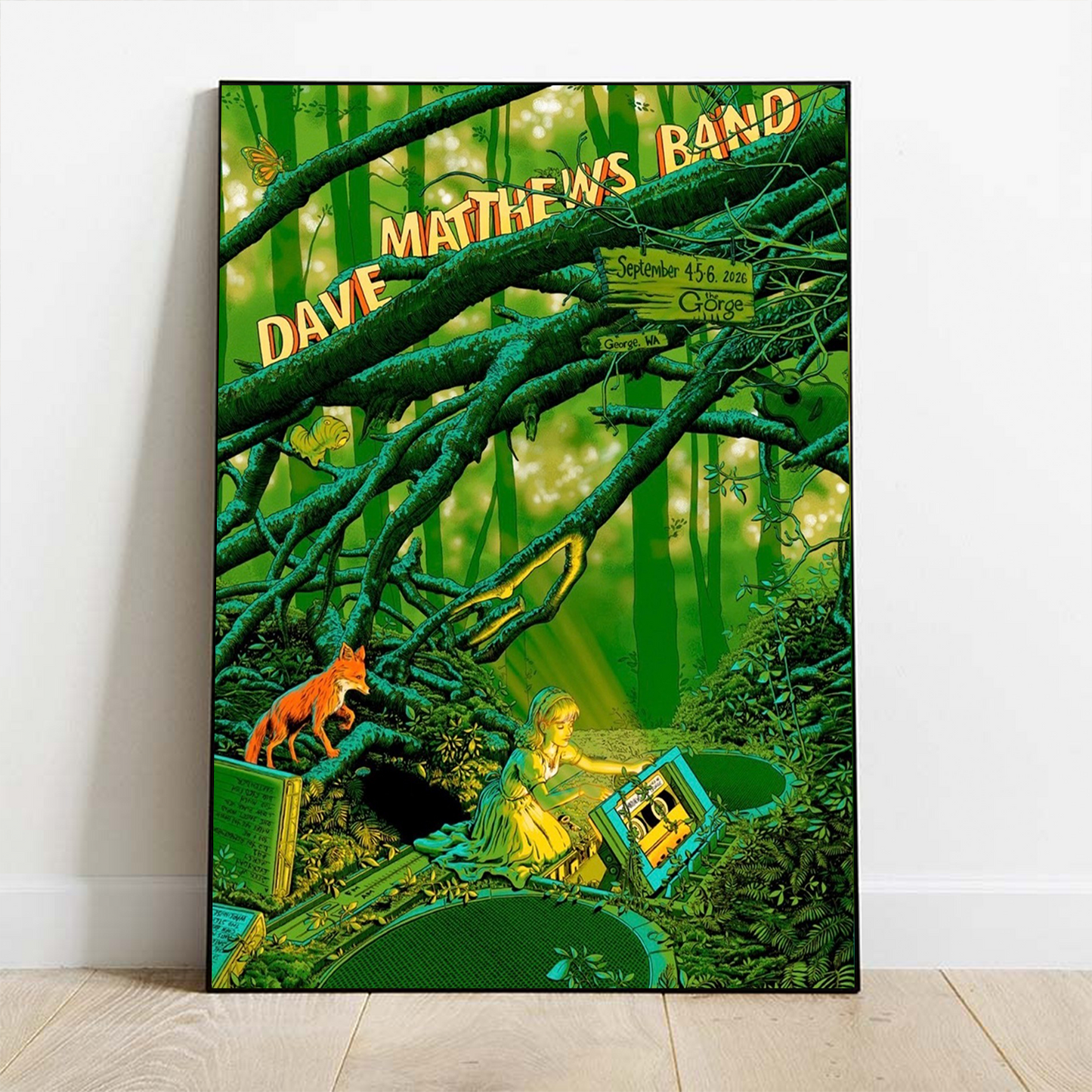 Dave Matthews Band George WA 2026 Gig Poster Live At The Gorge On September 4 5 6 2026 Home Decor Poster Canvas
