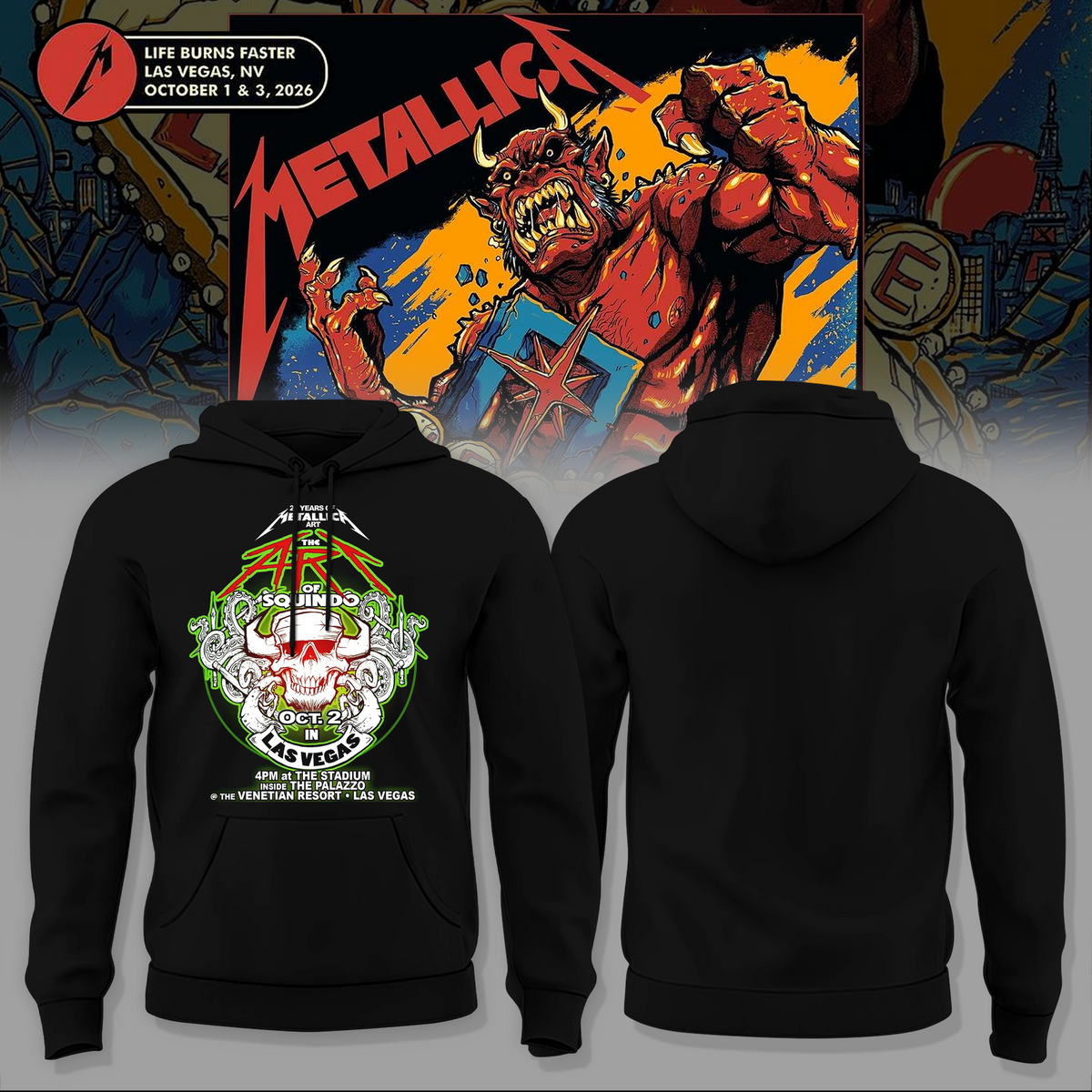 Life Burns Faster, Las Vegas - M72 World Tour Hoodie